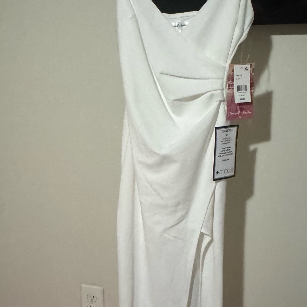 Emerald Sundae Strapless White Dress